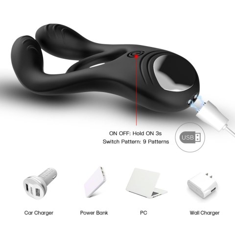 Veyron with remote Black, 9 vibration functions Veyron with remote Black, 9 vibration functions