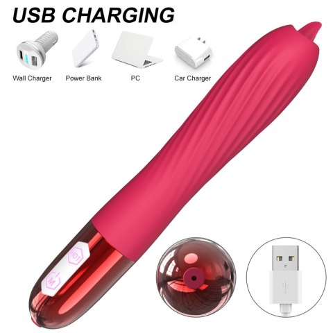 Wibrator-Silicone Vibrator USB, 10 vibration modes, Heating Wibrator-Silicone Vibrator USB, 10 vibration modes, Heating