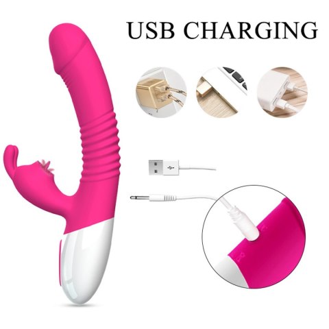 Wibrator- Silicone Vibrator USB 7 Powerful Licking and Thrusting Modes Wibrator- Silicone Vibrator USB 7 Powerful Licking and Thrusting Modes