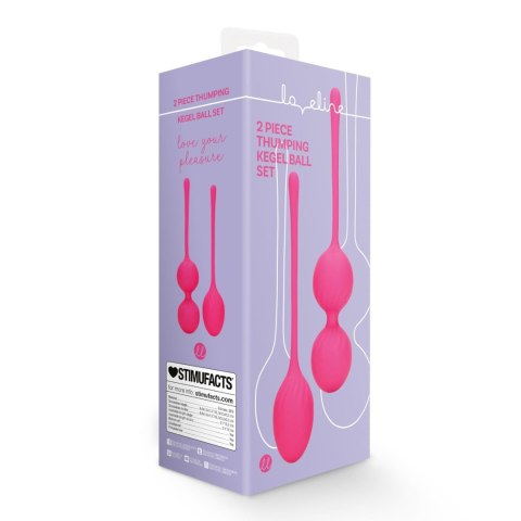 2 Piece Thumping Kegel Ball Set - Wild Strawberry 2 Piece Thumping Kegel Ball Set - Wild Strawberry