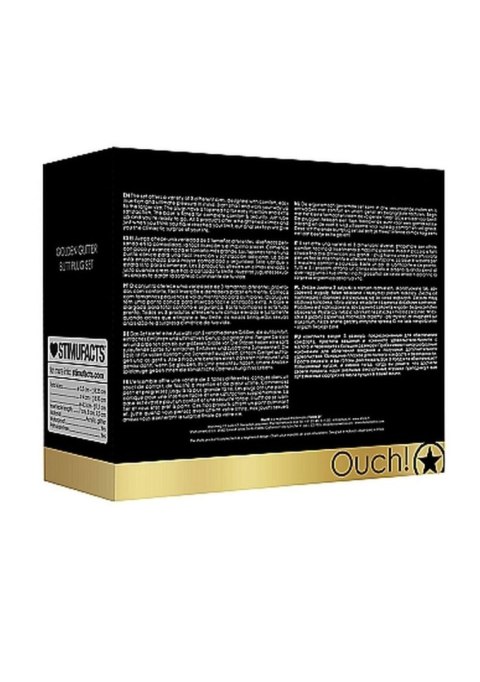 Acrylic Goldchip Butt Plug Set - Gold Acrylic Goldchip Butt Plug Set - Gold