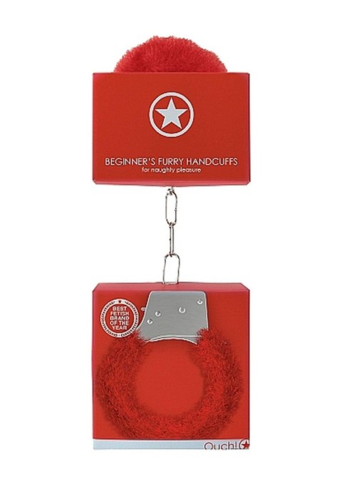 Beginner""s Handcuffs Furry - Red Beginner""s Handcuffs Furry - Red
