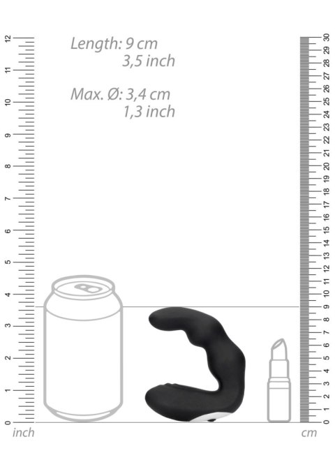 Bent Vibrating Prostate Massager with Remote Control - Black Bent Vibrating Prostate Massager with Remote Control - Black