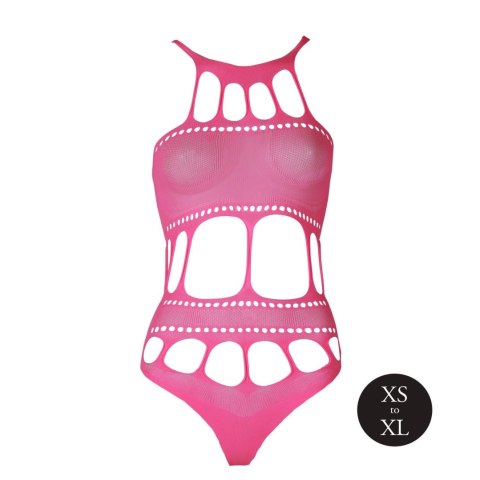 Ouch! - Body with Grecian Neckline - Neon Pink - XS/XL Ouch! - Body with Grecian Neckline - Neon Pink - XS/XL