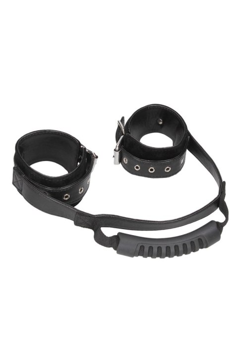 Bonded Leather Hand Cuffs With Handle Bonded Leather Hand Cuffs With Handle