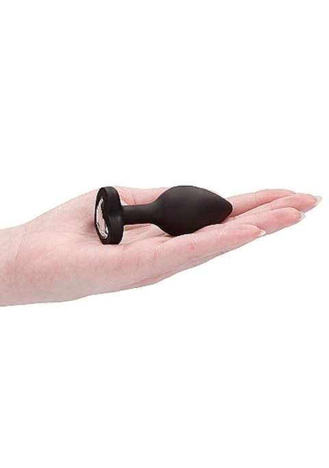 Diamond Heart Butt Plug - Regular - Black Diamond Heart Butt Plug - Regular - Black