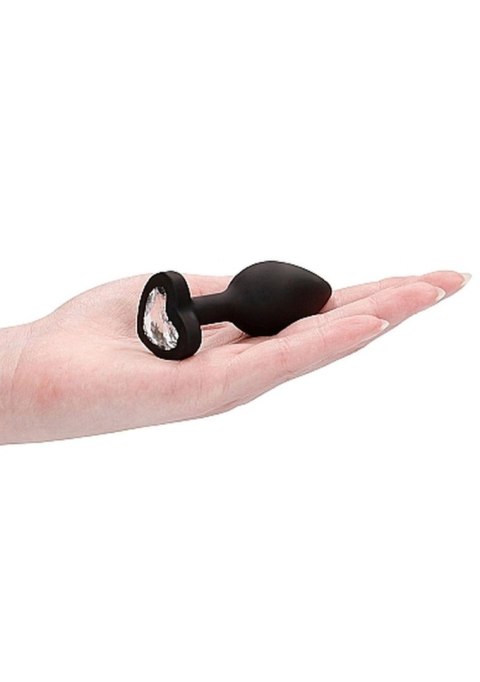 Diamond Heart Butt Plug - Regular - Black Diamond Heart Butt Plug - Regular - Black