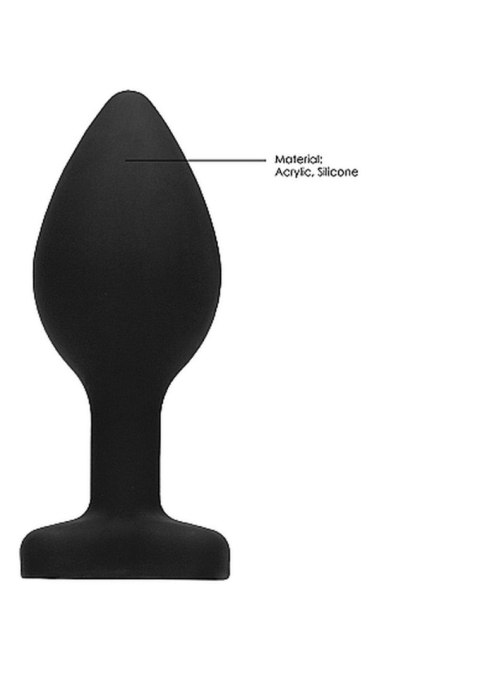 Diamond Heart Butt Plug - Regular - Black Diamond Heart Butt Plug - Regular - Black