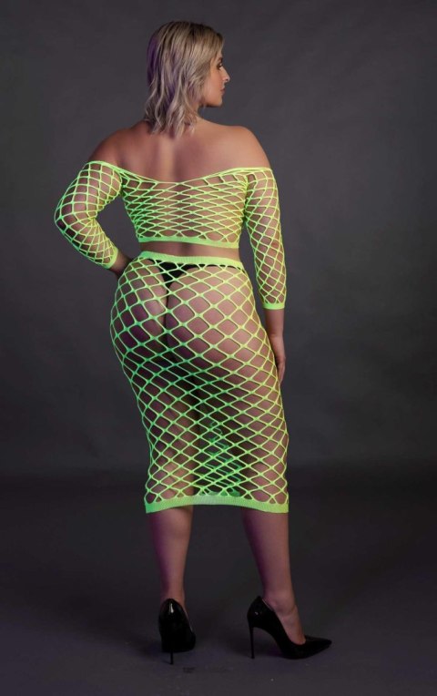 Ouch! - dwuczęściowy komplet - Long Sleeve Crop Top and Long Skirt XL/XXXXL Ouch! - dwuczęściowy komplet - Long Sleeve Crop Top and Long Skirt XL/XXXXL