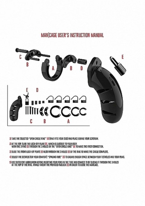 Model 02 - Chastity - 3.5"" - Cock Cage - Black Model 02 - Chastity - 3.5"" - Cock Cage - Black