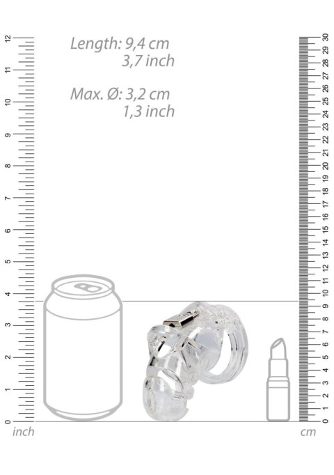Model 25 - Chastity Cage - 3.5'' / 9 cm - Transparent Model 25 - Chastity Cage - 3.5'' / 9 cm - Transparent