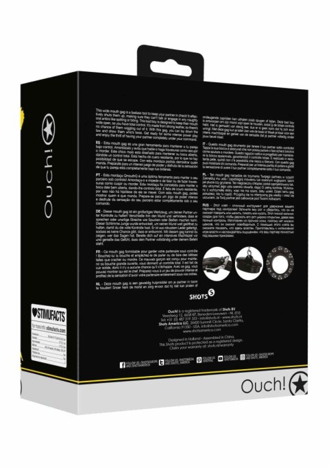 Open Mouth Gag with Plug Stopper - Black Open Mouth Gag with Plug Stopper - Black