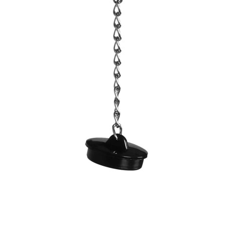 Open Mouth Gag with Plug Stopper - Black Open Mouth Gag with Plug Stopper - Black