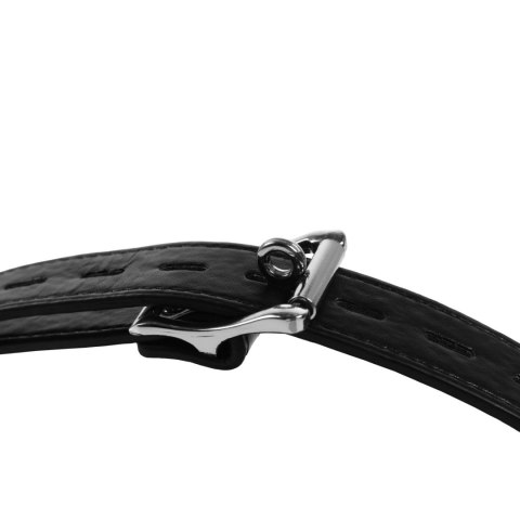 Open Mouth Gag with Plug Stopper - Black Open Mouth Gag with Plug Stopper - Black