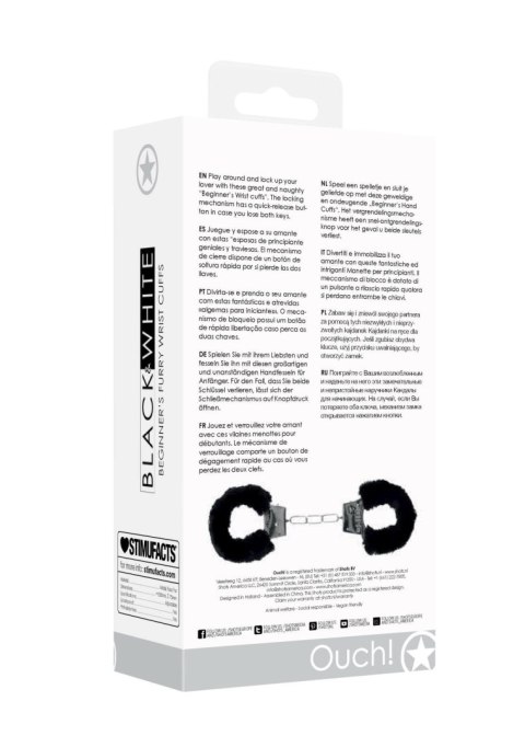 Pleasure Furry Hand Cuffs - With Quick-Release Button Pleasure Furry Hand Cuffs - With Quick-Release Button
