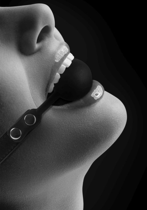 Silicone Ball Gag - with Adjustable Bonded Leather Straps Silicone Ball Gag - with Adjustable Bonded Leather Straps