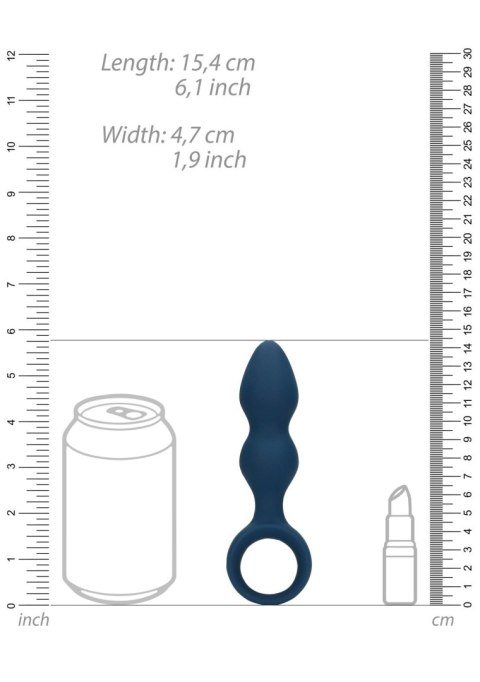 Teardrop Shaped Anal Plug - Medium - Baltic Blue Teardrop Shaped Anal Plug - Medium - Baltic Blue