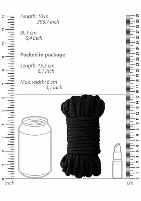 Thick Bondage Rope - 10 meter - Black Thick Bondage Rope - 10 meter - Black