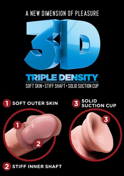 3D Triple Density Cock 8 inch Light skin tone 3D Triple Density Cock 8 inch Light skin tone