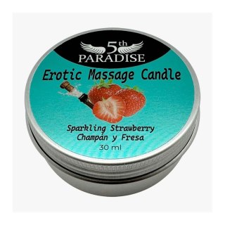 5th Paradise - Świeca do masażu - Erotic Massage Candle Sparkling Strawberry 30ml