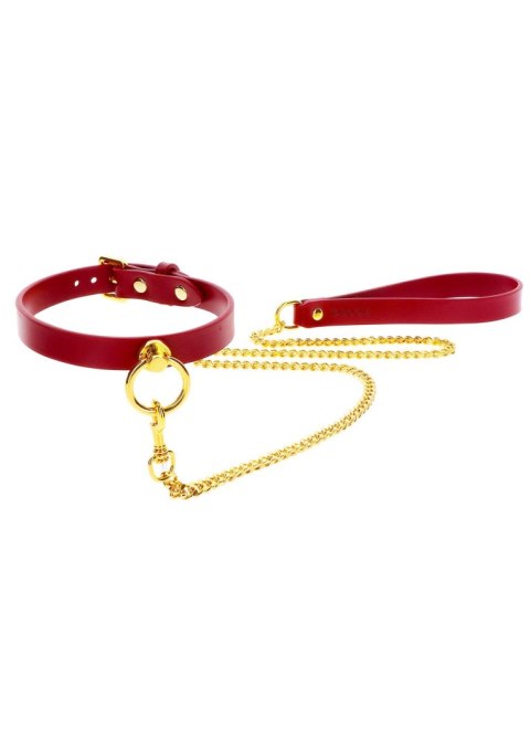 O-Ring Collar and Chain Leash Red O-Ring Collar and Chain Leash Red