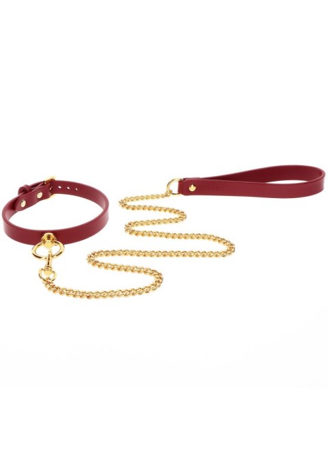 O-Ring Collar and Chain Leash Red O-Ring Collar and Chain Leash Red