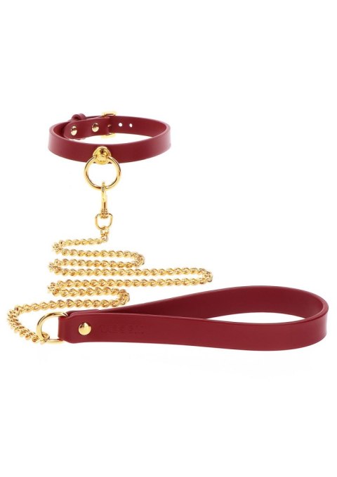 O-Ring Collar and Chain Leash Red O-Ring Collar and Chain Leash Red