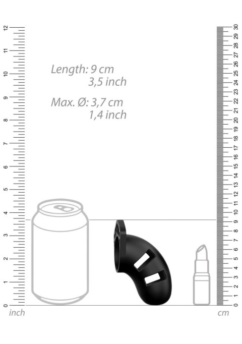 Model 20 - Chastity - 3.5"""" - Silicone Cock Cage - Black Model 20 - Chastity - 3.5"""" - Silicone Cock Cage - Black
