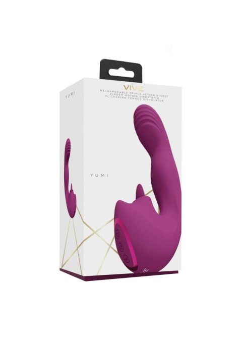 VIVE - Yumi - Rechargeable Triple Motor - G-Spot Finger Motion Vibrator and Flickering Tongue Stimulator VIVE - Yumi - Rechargeable Triple Motor - G-Spot Finger Motion Vibrator and Flickering Tongue Stimulator