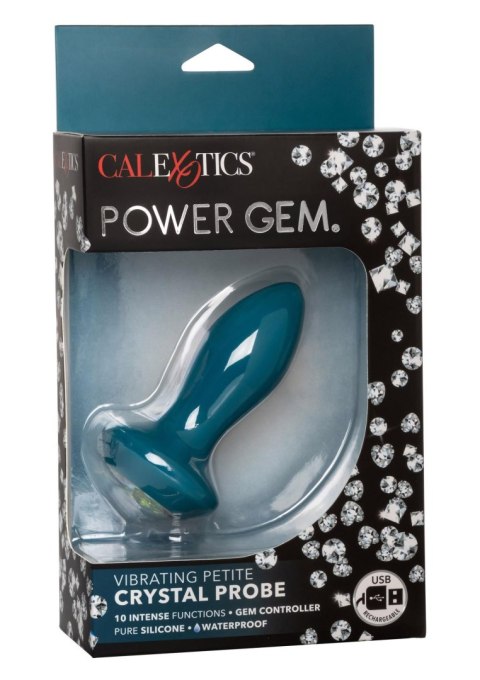 Vibrating Petite Crystal Probe Blue Vibrating Petite Crystal Probe Blue