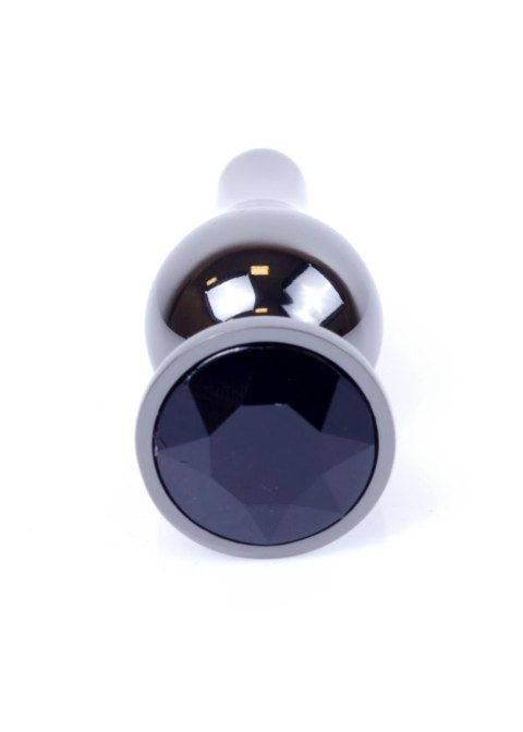 Plug-Jewellery Dark Silver BUTT PLUG- Black Plug-Jewellery Dark Silver BUTT PLUG- Black