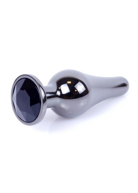 Plug-Jewellery Dark Silver BUTT PLUG- Black Plug-Jewellery Dark Silver BUTT PLUG- Black