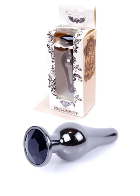 Plug-Jewellery Dark Silver BUTT PLUG- Black Plug-Jewellery Dark Silver BUTT PLUG- Black