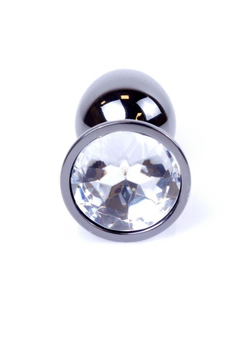 Plug-Jewellery Dark Silver PLUG- Clear Plug-Jewellery Dark Silver PLUG- Clear