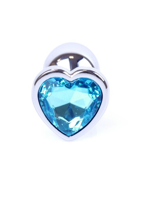 Plug-Jewellery Silver Heart PLUG- Light Blue Plug-Jewellery Silver Heart PLUG- Light Blue