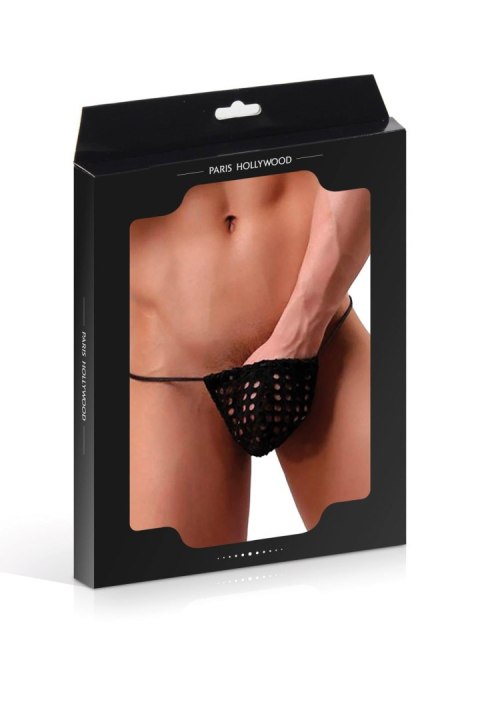 Stringi męskie - STG MEN MP051 BLACK TU (Size: TU) Stringi męskie - STG MEN MP051 BLACK TU (Size: TU)