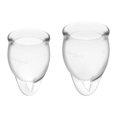 Satisfyer - Zestaw 2 kubeczków menstruacyjnych - Feel Confident Menstrual Cup (transparent) Satisfyer - Zestaw 2 kubeczków menstruacyjnych - Feel Confident Menstrual Cup (transparent)