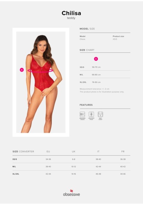 Obsessive - Chilisa body otwarte XS/S Obsessive - Chilisa body otwarte XS/S