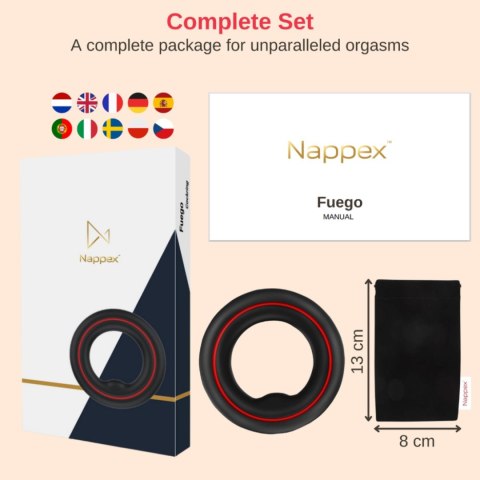 Cockring - Nappex™ Fuego - Premium Cockrings (10 Languages) Cockring - Nappex™ Fuego - Premium Cockrings (10 Languages)