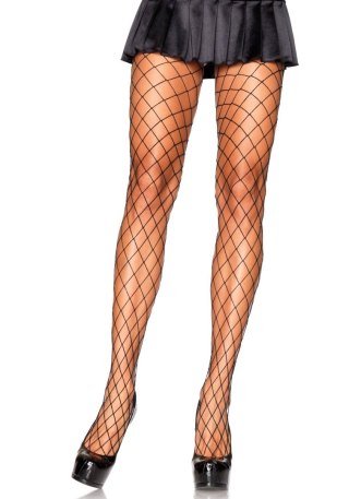 Rajstopy - Diamond Fishnet Pantyhose Black