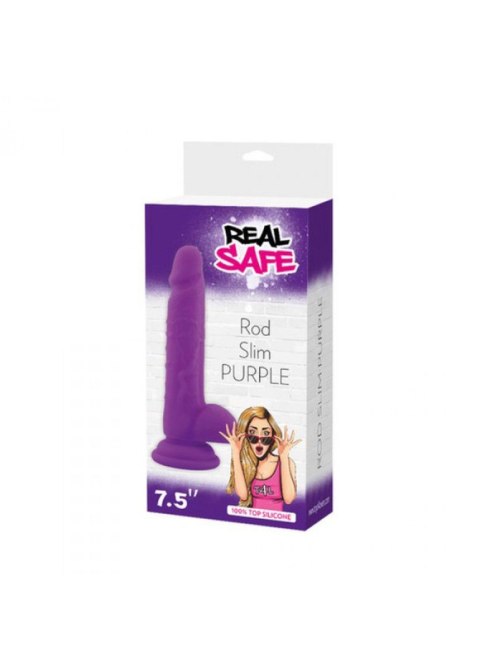 Dildo-FALLO REALISTICO REAL SAFE ROD SLIM PURPLE Dildo-FALLO REALISTICO REAL SAFE ROD SLIM PURPLE