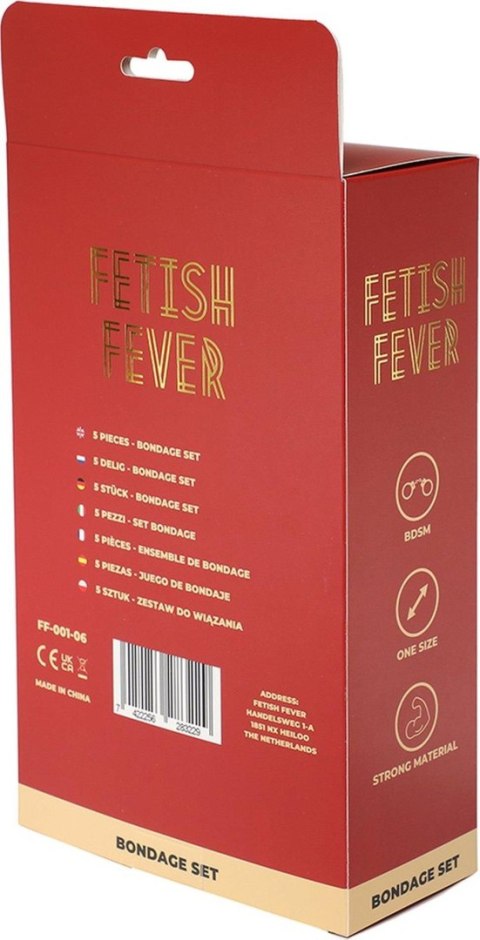 Fetish Fever - Bondage Set - 5 pieces - Red Fetish Fever - Bondage Set - 5 pieces - Red