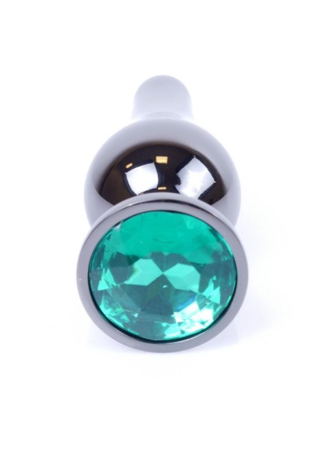 Plug-Jewellery Dark Silver BUTT PLUG- Green Plug-Jewellery Dark Silver BUTT PLUG- Green
