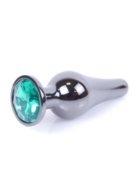 Plug-Jewellery Dark Silver BUTT PLUG- Green Plug-Jewellery Dark Silver BUTT PLUG- Green