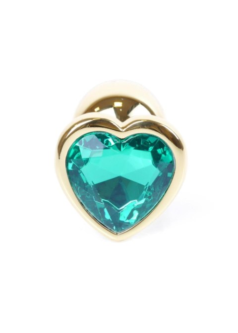 Plug-Jewellery Gold Heart PLUG- Green Plug-Jewellery Gold Heart PLUG- Green