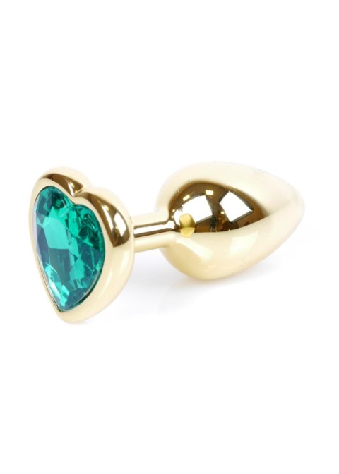 Plug-Jewellery Gold Heart PLUG- Green Plug-Jewellery Gold Heart PLUG- Green