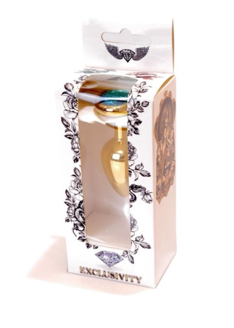 Plug-Jewellery Gold Heart PLUG- Light Blue Plug-Jewellery Gold Heart PLUG- Light Blue
