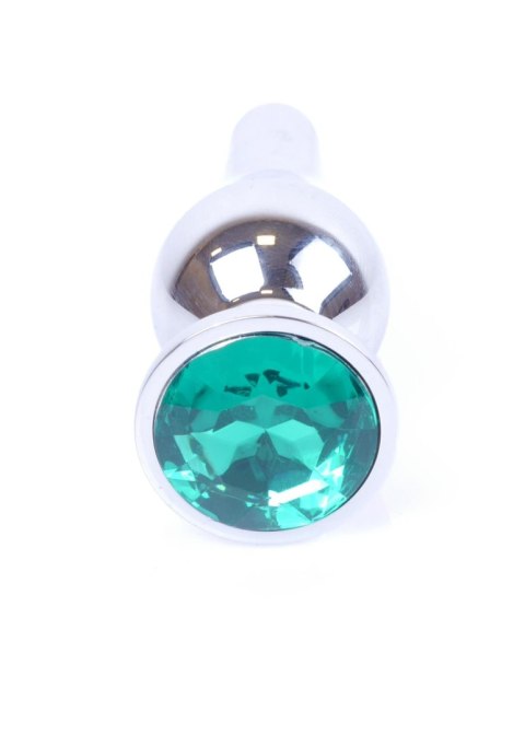 Plug-Jewellery Silver BUTT PLUG- Green Plug-Jewellery Silver BUTT PLUG- Green