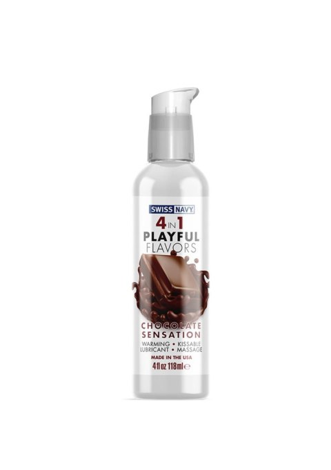 Swiss Navy 4 In 1 Lubricant with Chocolate Sensation Flavor 118 ml Swiss Navy 4 In 1 Lubricant with Chocolate Sensation Flavor 118 ml