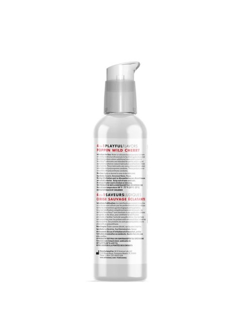 Swiss Navy 4 In 1 Lubricant with Poppin Wild Cherry Flavor 118 ml Swiss Navy 4 In 1 Lubricant with Poppin Wild Cherry Flavor 118 ml